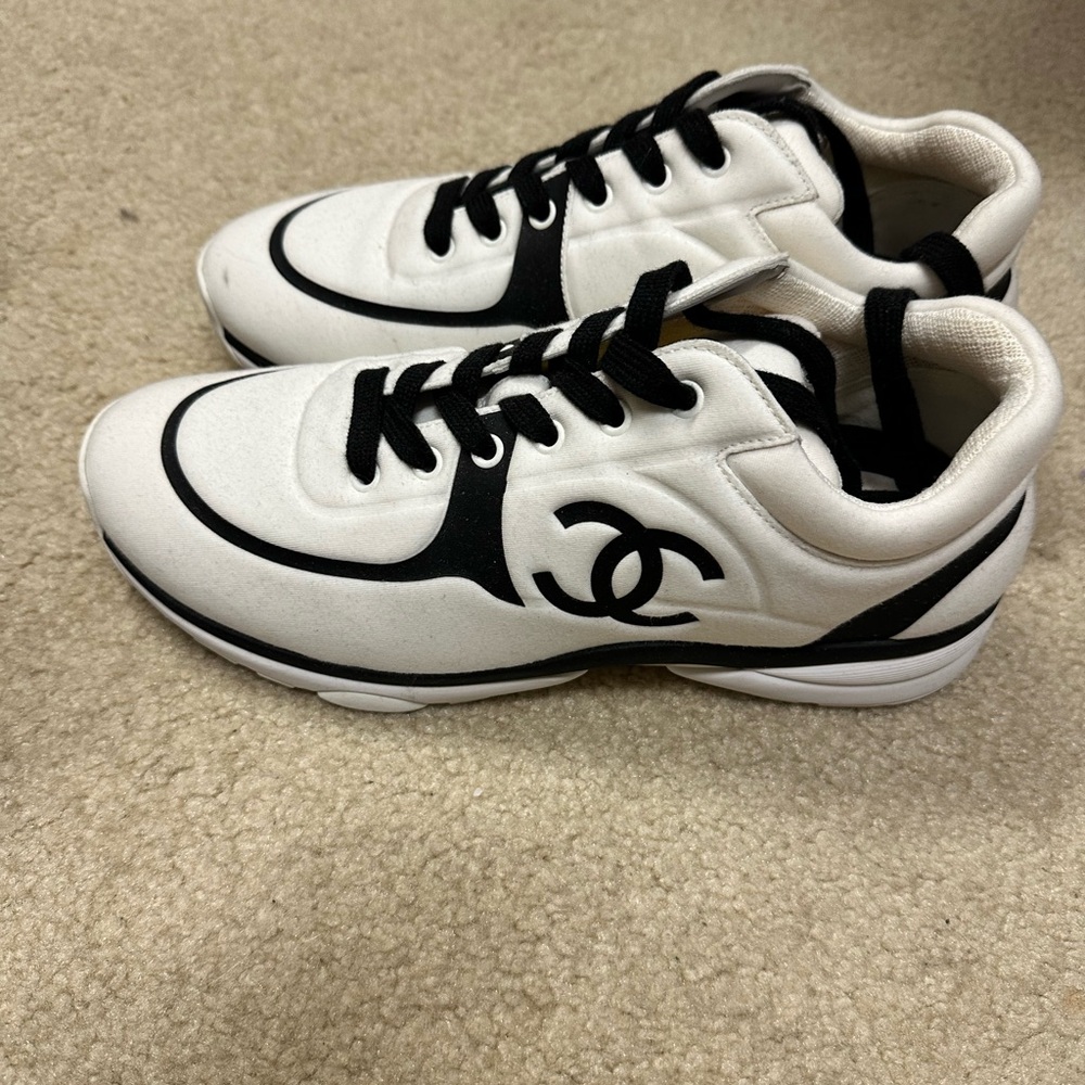 Chanel Women's Athletic Shoes - Black and White